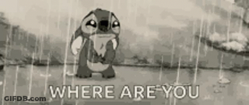 Stitch Crying In The Rain GIF