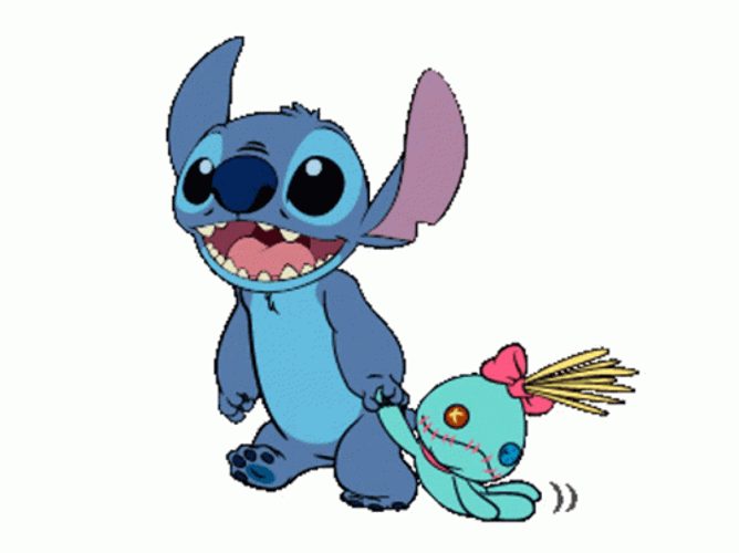 Stitch Drag Scrump Doll GIF