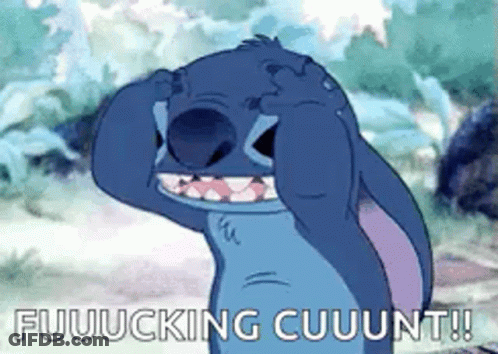Stitch From Lilo And Stitch Is Crying While Covering His Eyes With His Hands . GIF