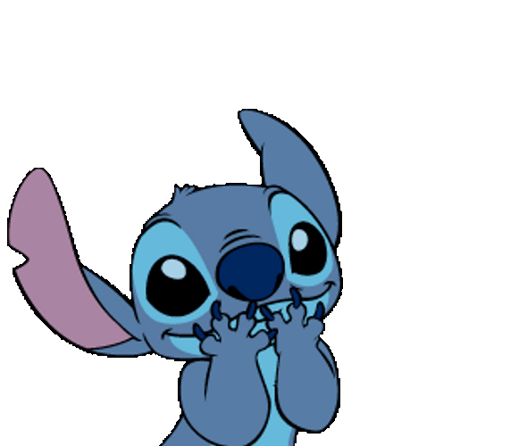 Stitch Heart Flying Kiss GIF