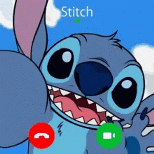 Stitch Hi Calling In The Phone GIF