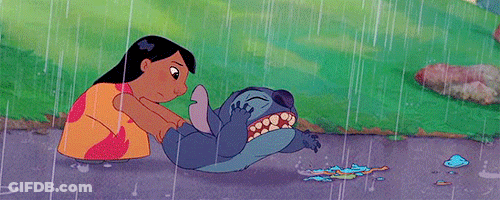 Stitch Holding Stick Me With Out You GIF