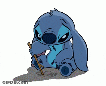Stitch Holding Stick GIF