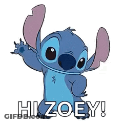 Stitch Holding Stuffed Animal Saying Love You GIF