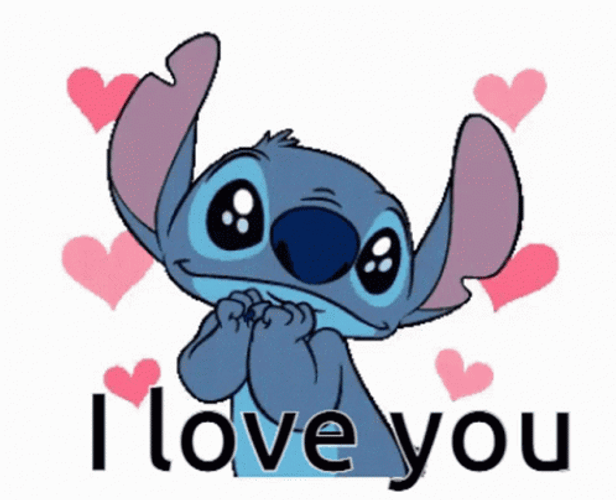 Stitch I Love You Sticker GIF