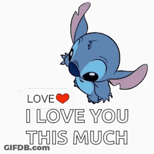 Stitch I Love You This Much Look Up GIF