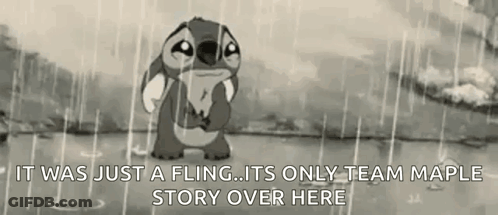 Stitch Is Crying In The Rain While Holding A Piece Of Paper In His Hand . GIF