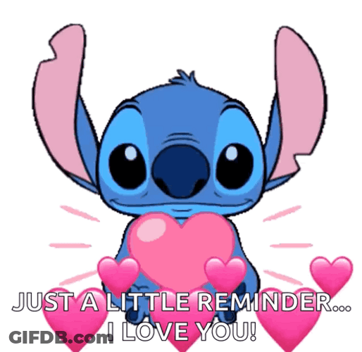 Stitch Little Reminder I Love You GIF