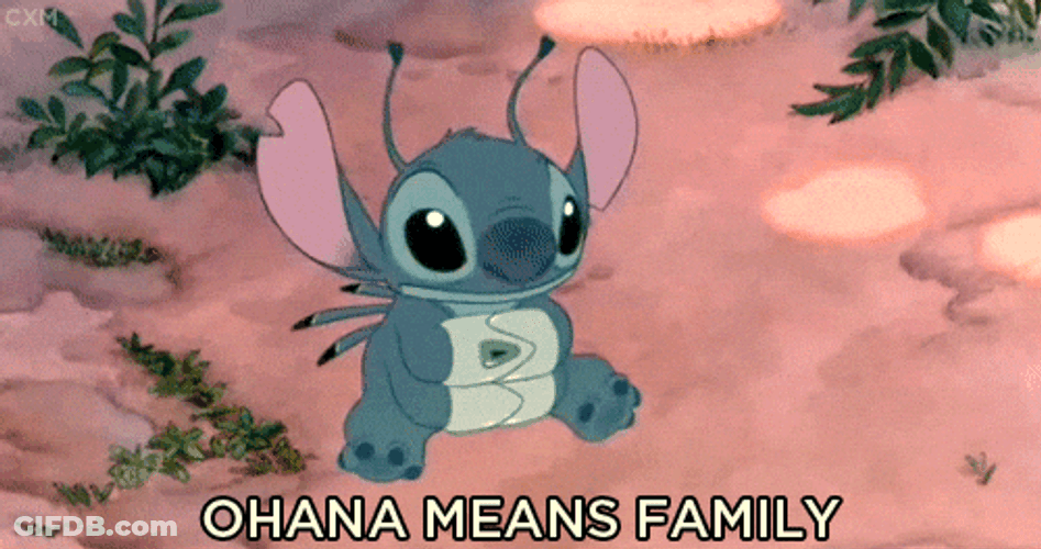 Stitch Love For His Family GIF