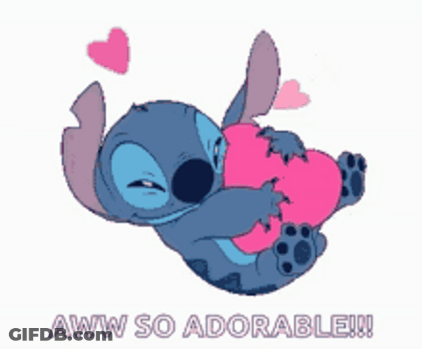 Stitch Love Hug Aww So Adorable GIF
