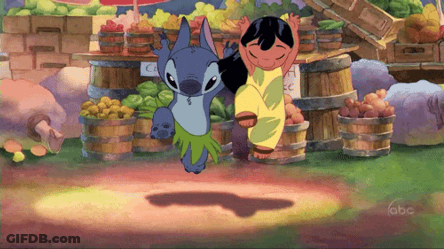 Stitch Love Lilo Both Dancing GIF