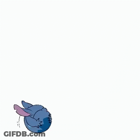 Stitch Making Funny Face Looking Up GIF