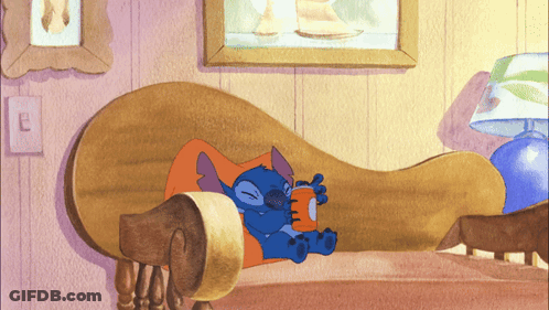 Stitch Reading A Book GIF