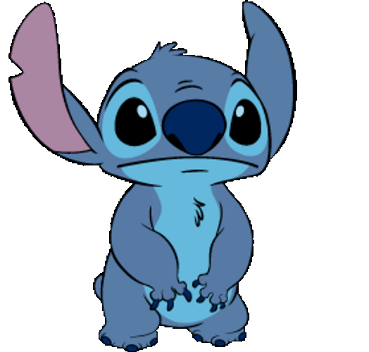 Stitch Sad Bow Sticker GIF