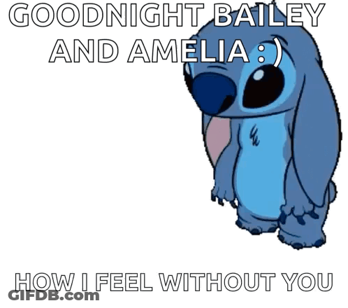 Stitch Saying Goodnight Bailey And Amelia GIF