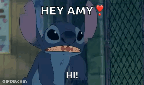 Stitch Saying Hey Amy Hi GIF