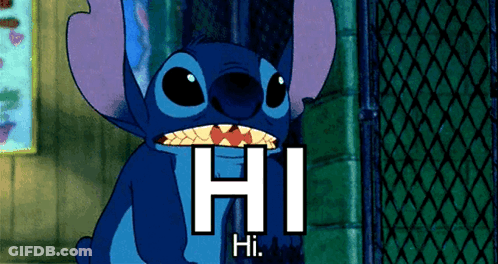 Stitch Saying Hi With Cage GIF