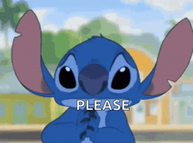 Stitch Saying Please GIF