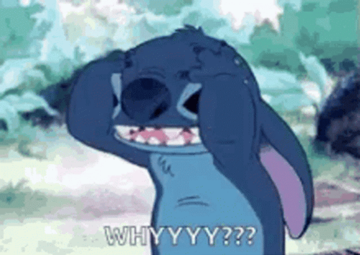 Stitch Saying Why GIF
