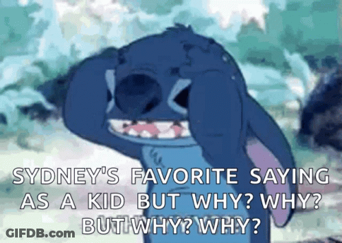 Stitch Saying Why Why Why GIF