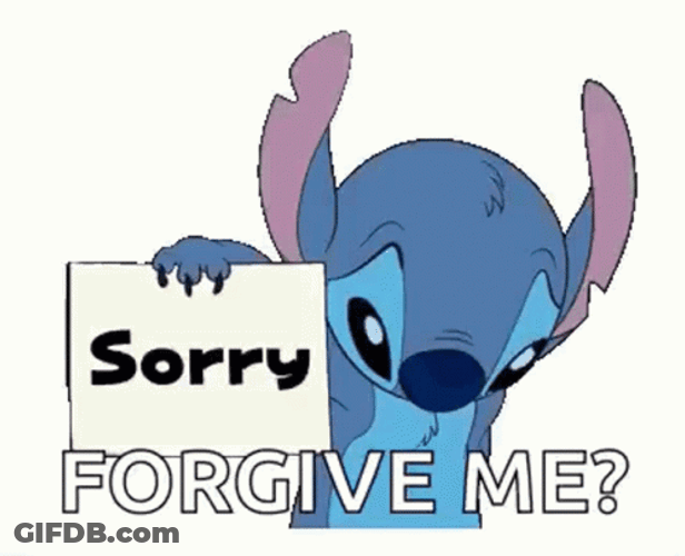 Stitch Sorry Forgive Me GIF
