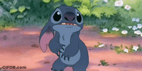 Stitch Standing On Dirt Road In Field GIF