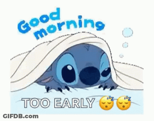 Stitch Sticker Good Morning Too Early GIF