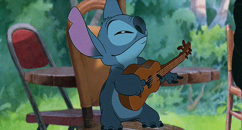 Stitch Ukulele Rock Out GIF