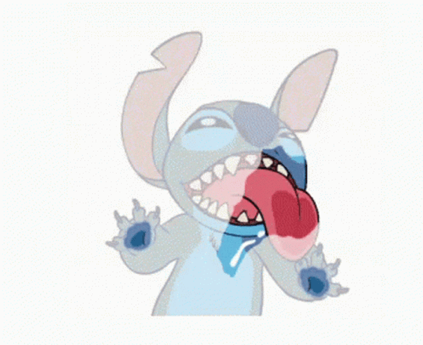 Stitch Window Licker Heart GIF