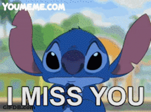 Stitch With I Miss You GIF