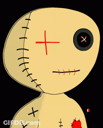 Stitched Stuffed Doll GIF