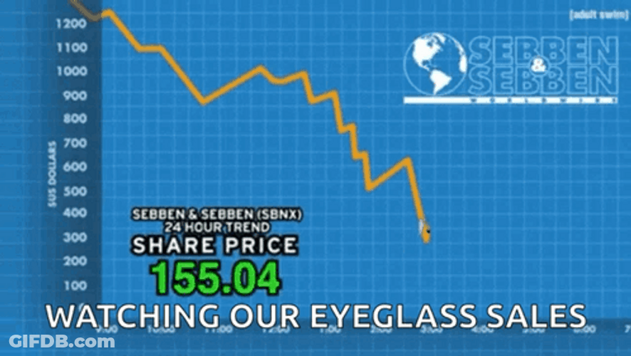 Stock Market Crash Eyeglass Sale Meme GIF