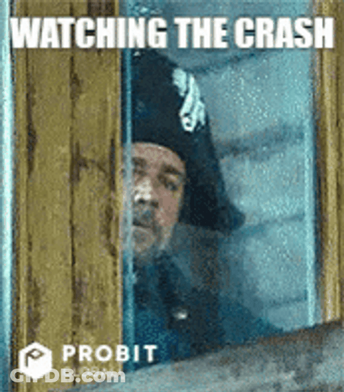 Stock Market Crash Russel Crowe Peeking GIF