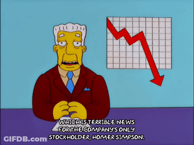 Stock Market Crash Stockholder Homer Simpson GIF