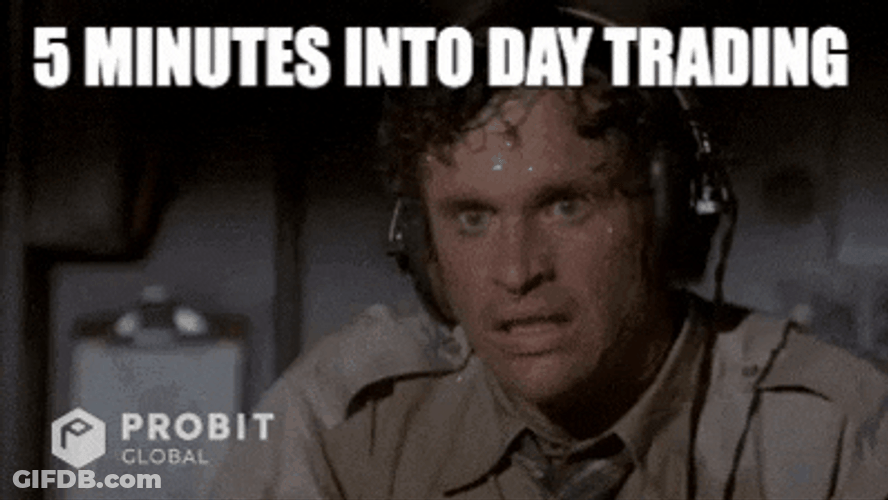 Stock Market Crypto Trading Sweating Meme GIF