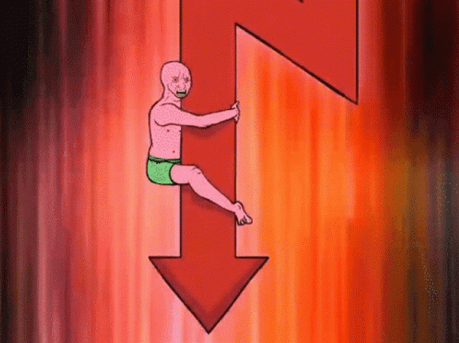 Stock Market Falling Down Wojak Meme GIF
