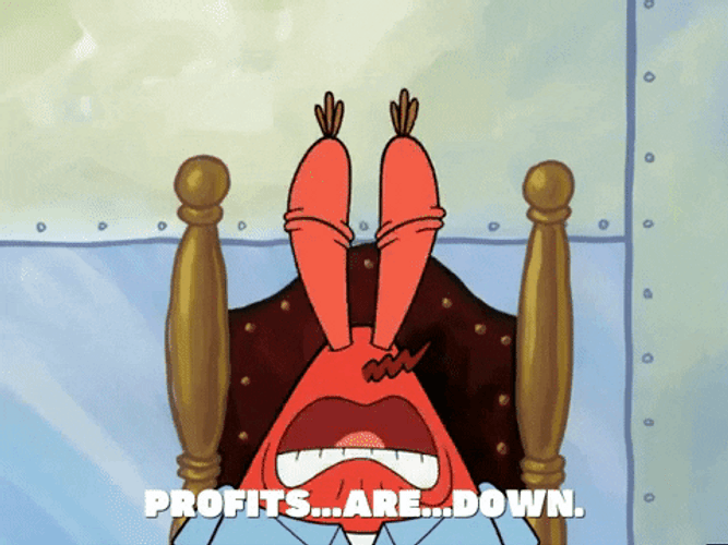 Stock Market Mr. Krabs Sad Reaction GIF