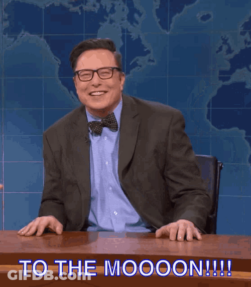 Stocks Elon Musk To The Moon Celebrating GIF