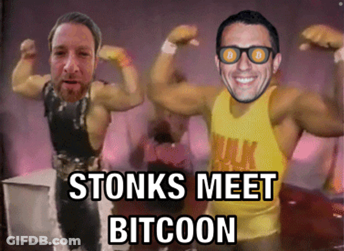 Stocks Meet Bitcoin Funny Muscle Men Meme GIF