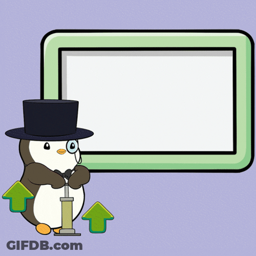 Stocks Pumping Up Pudgy Penguin Millionaire GIF