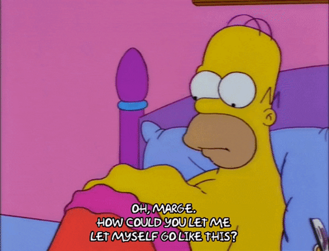 Stomach Growling Homer And Marge Simpsons GIF