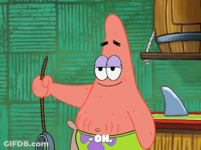 Stomach Growling Patrick Star In Kitchen GIF