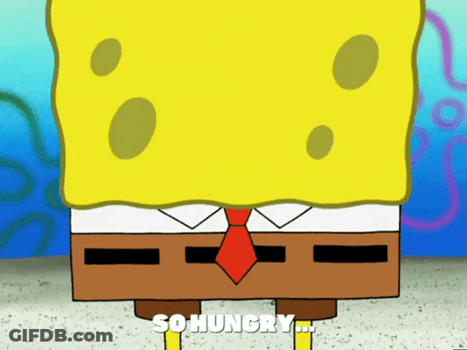 Stomach Growling SpongeBob SquarePants GIF