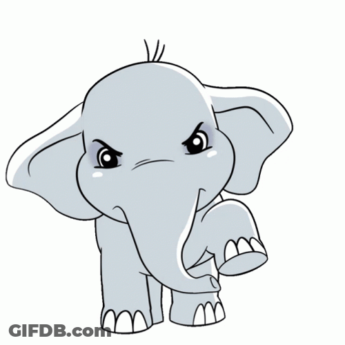 Stomping Baby Elephant GIF
