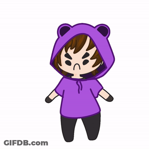 Stomping Character In Purple Hoodie GIF