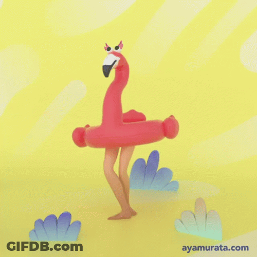 Stomping Flamingo With Human Legs GIF