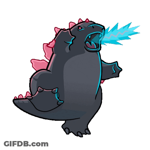 Stomping Godzilla Dragon Breath GIF