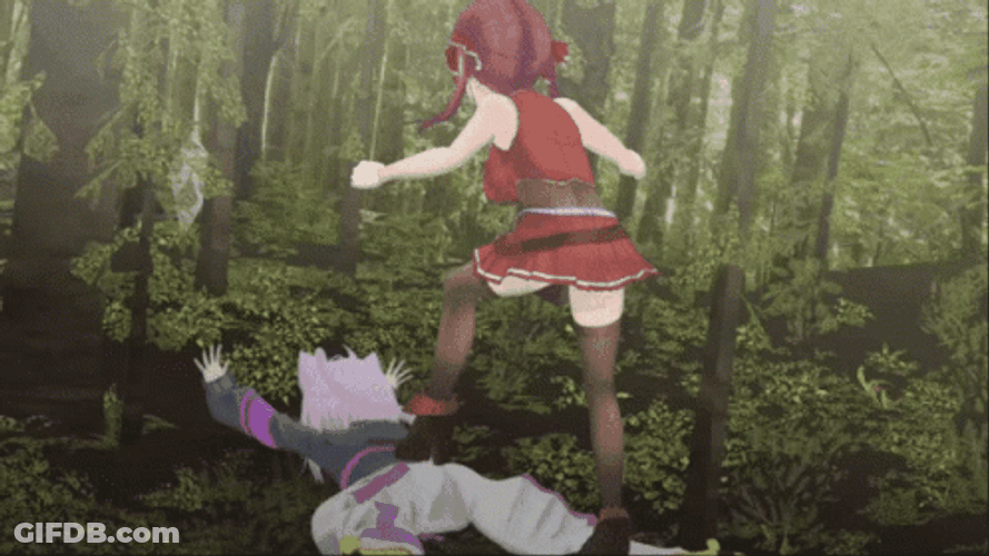 Stomping Hololive Characters GIF