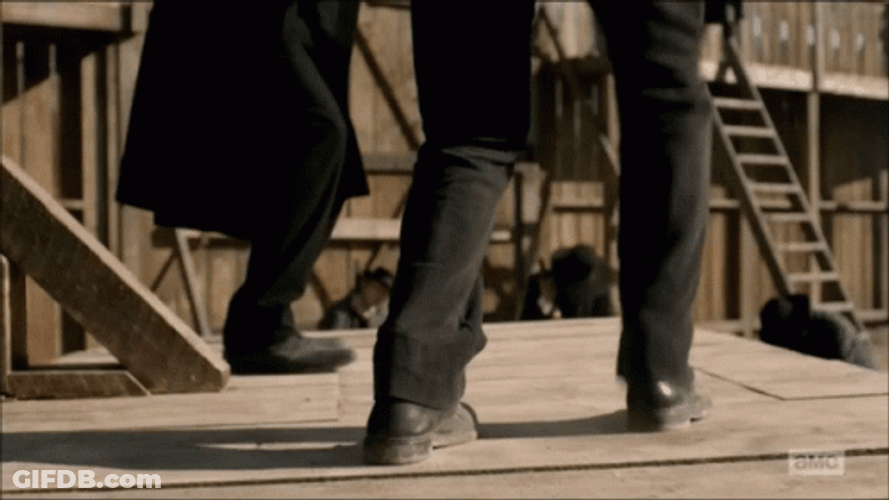 Stomping On The Wooden Platform GIF