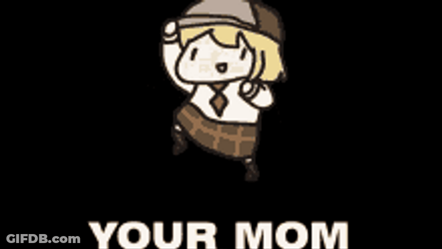 Stomping On Your Mom Animated Art Girl Meme GIF